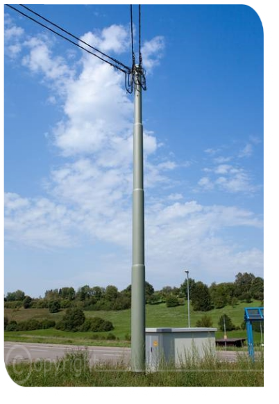 Abspannmast aus Stahl