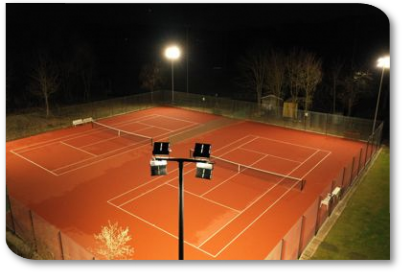 Tennisplatz Tennisflutlicht