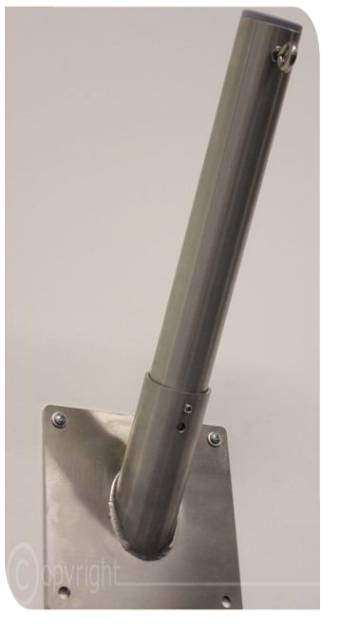 Edelstahl-Schrägausleger 45°