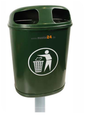 Abfallbehälter Stockholm an Pfosten 