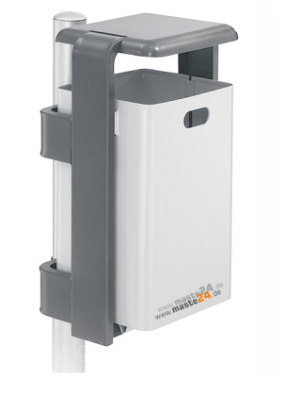 Abfallbehälter Aachen an Pfosten 