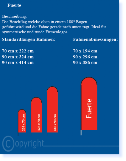 Beachflag Fuerte Größen Beachflag Malta Übersicht