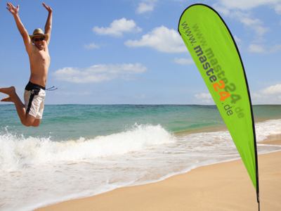 Beachflag in der Praxis Beachflag am Meer