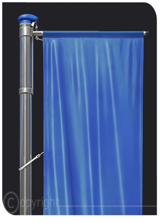 Edelstahl-Fahnenmast (Kopfansicht)