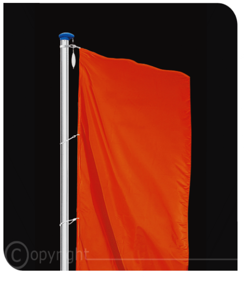 Fahnenmast aus Edelstahl ohne Ausleger