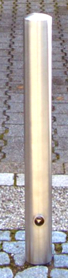 Edelstahl-Absperrpfosten Ø 89 mm 