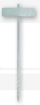 verzinkter Einschlagstab mit Schildhalter