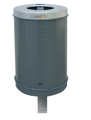 Abfallbehälter Erlangen an Pfosten 