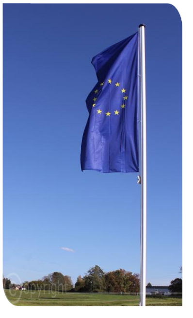 Fahnenmastes mit Standard-Hissvorrichtung