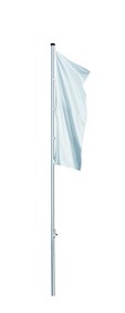 TÜV-geprüfter Fahnenmast "FÖHR K" ohne Ausleger, mit Kurbel-Hissvorrichtung