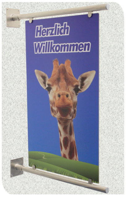 Wallbanner für die Schildanbringung
