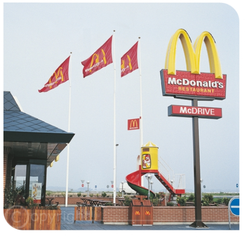 GFK-Fahnenmast mit Kurbelhissvorrichtung