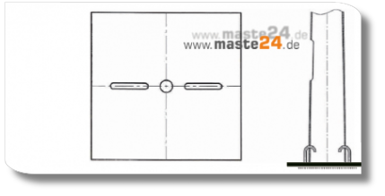 anschraubbare Grundplatte