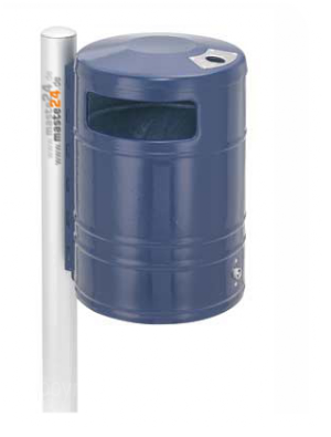 Abfallbehälter Husum 50 l an Pfosten 