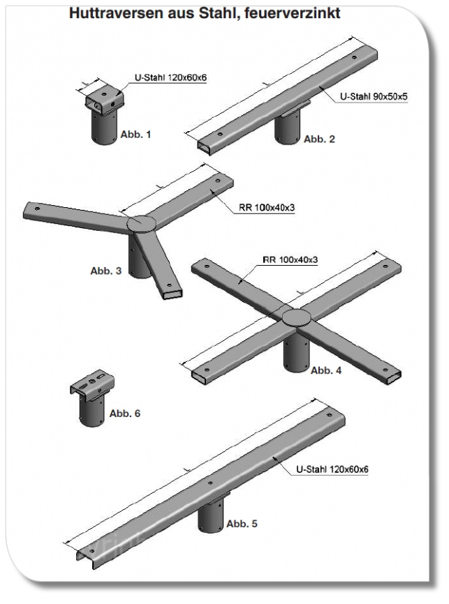 Huttraversen für Zopf-Ø 108 mm