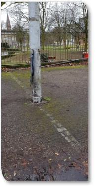 gefährlicher Lichtmast in Hamburg