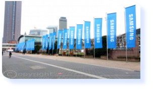 Fahnenmaste + Fahnen Messe Frankfurt Messe FFM Fahnenmaste+Fahnen