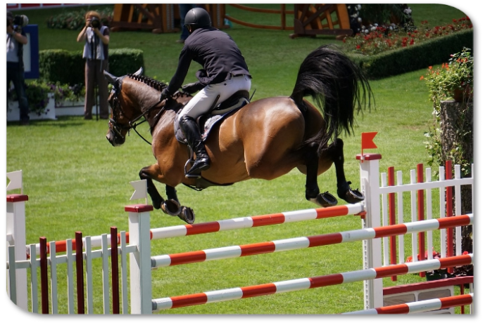 Flutlichtspringen Springen unter Flutlicht