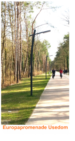 Lichtmast in Sonderbauweise auf Usedom