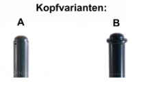 Stil-Absperrpfosten Ø 82 mm in verschiedenen Kopfvarianten