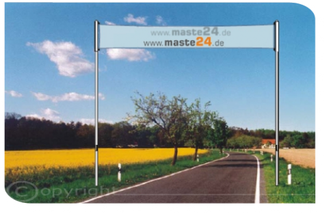 Ansicht einer Transparentmastanlage