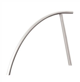 Edelstahl-Fahrradanlehnbügel Ø 48 mm ortsfest